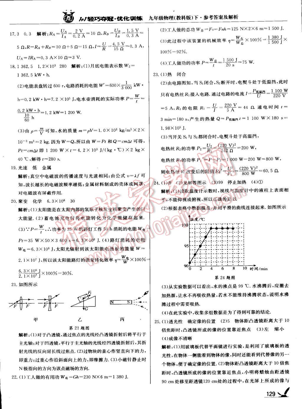 2015年1加1轻巧夺冠优化训练九年级物理下册教科版银版 第34页