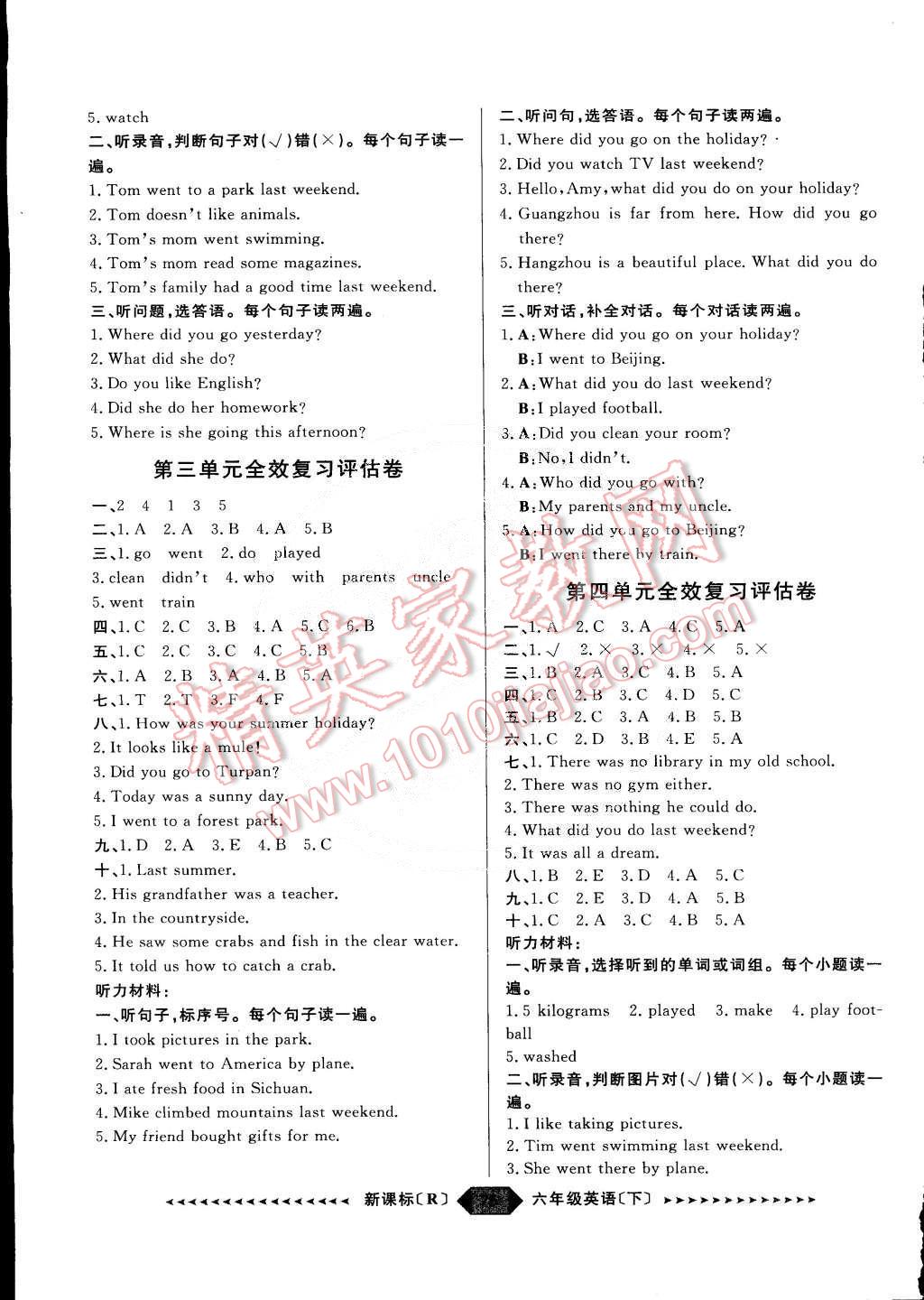 2015年陽光計劃第二步六年級英語下冊人教版 第3頁