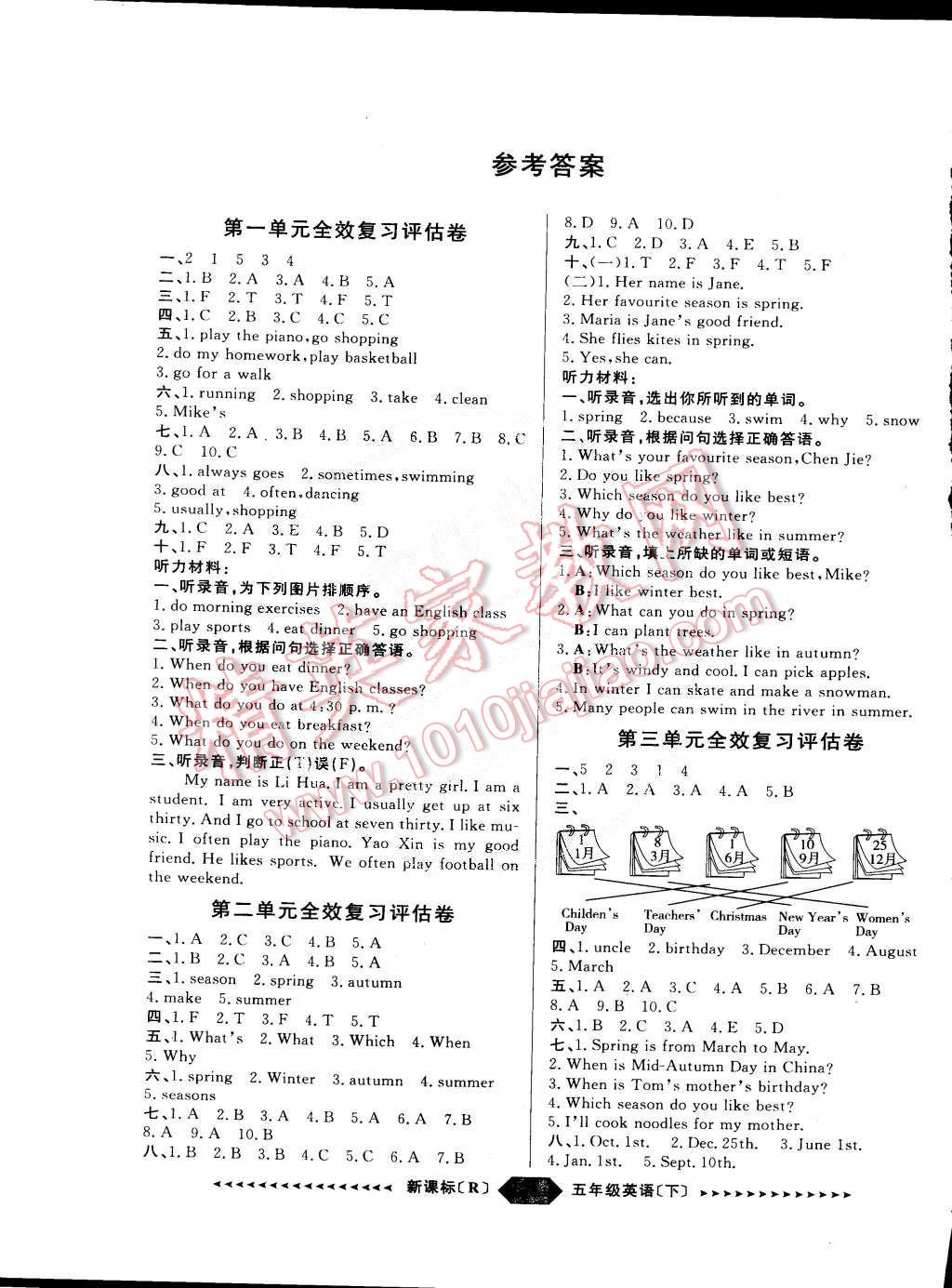 2015年陽光計(jì)劃第二步五年級(jí)英語下冊(cè)人教版 第1頁