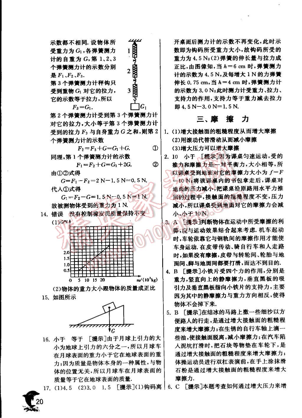 2016年實(shí)驗(yàn)班提優(yōu)訓(xùn)練八年級(jí)物理下冊蘇科版 第20頁