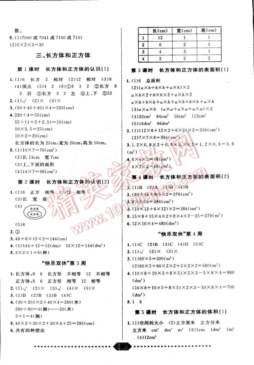 2015年阳光计划第一步五年级数学下册人教版 第3页