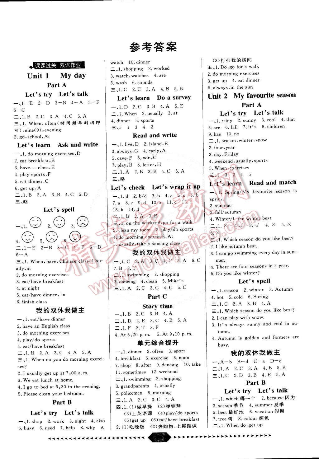 2015年陽(yáng)光計(jì)劃第一步五年級(jí)英語(yǔ)下冊(cè)人教版 第1頁(yè)