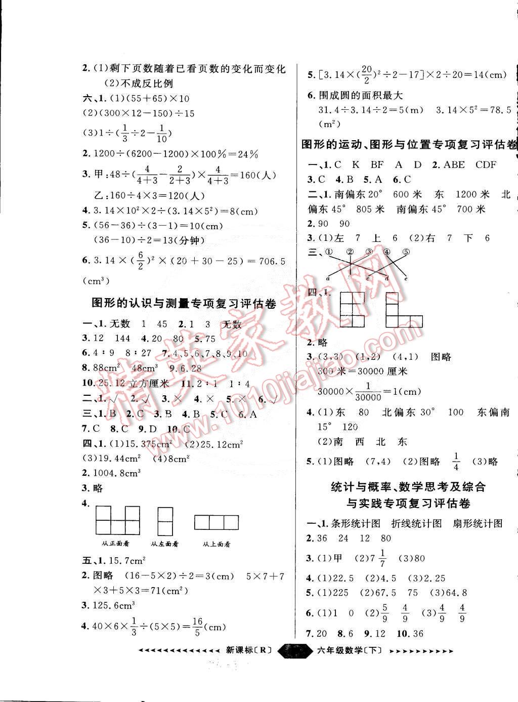 2015年阳光计划第二步六年级数学下册人教版 第5页