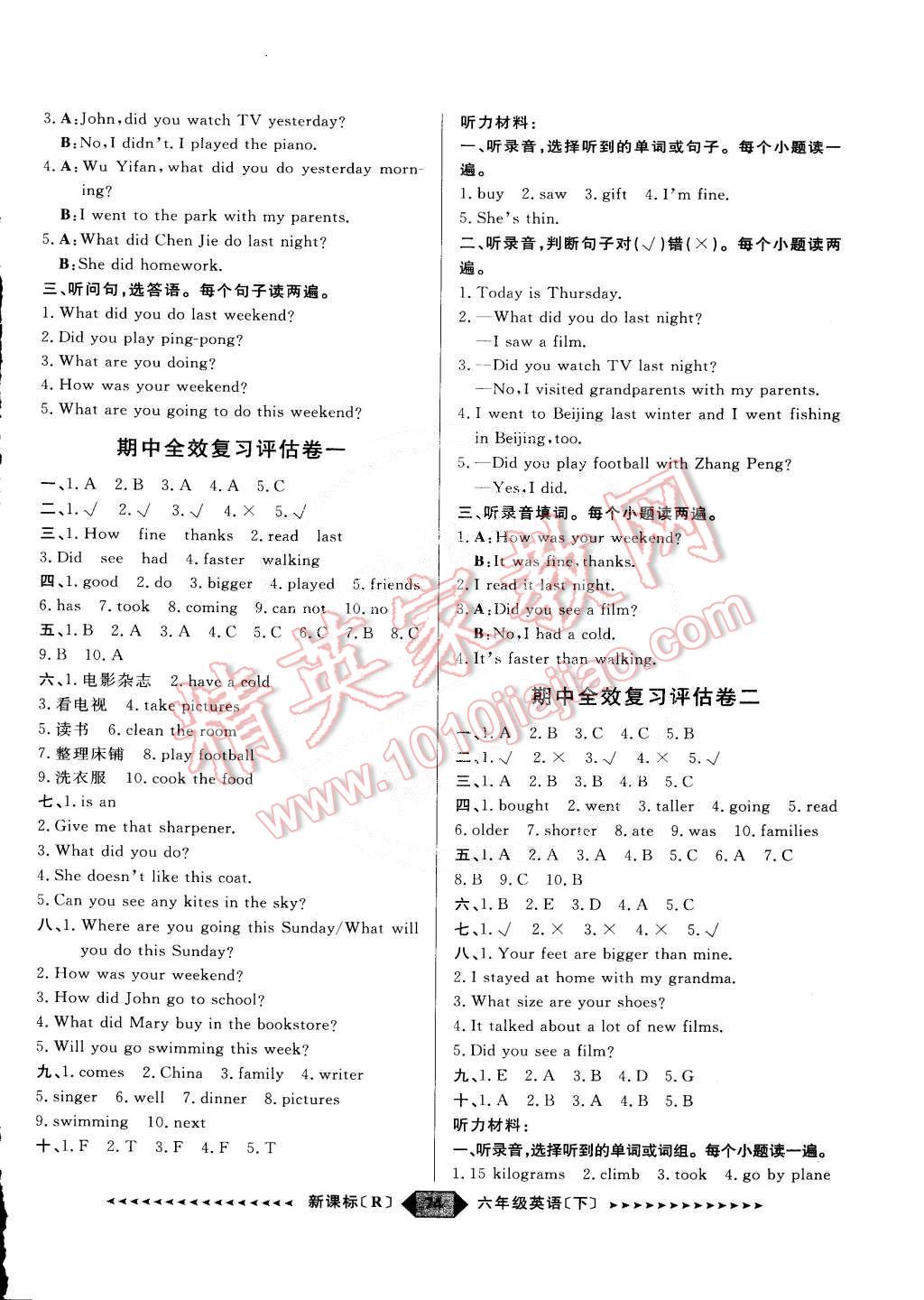 2015年陽光計劃第二步六年級英語下冊人教版 第2頁