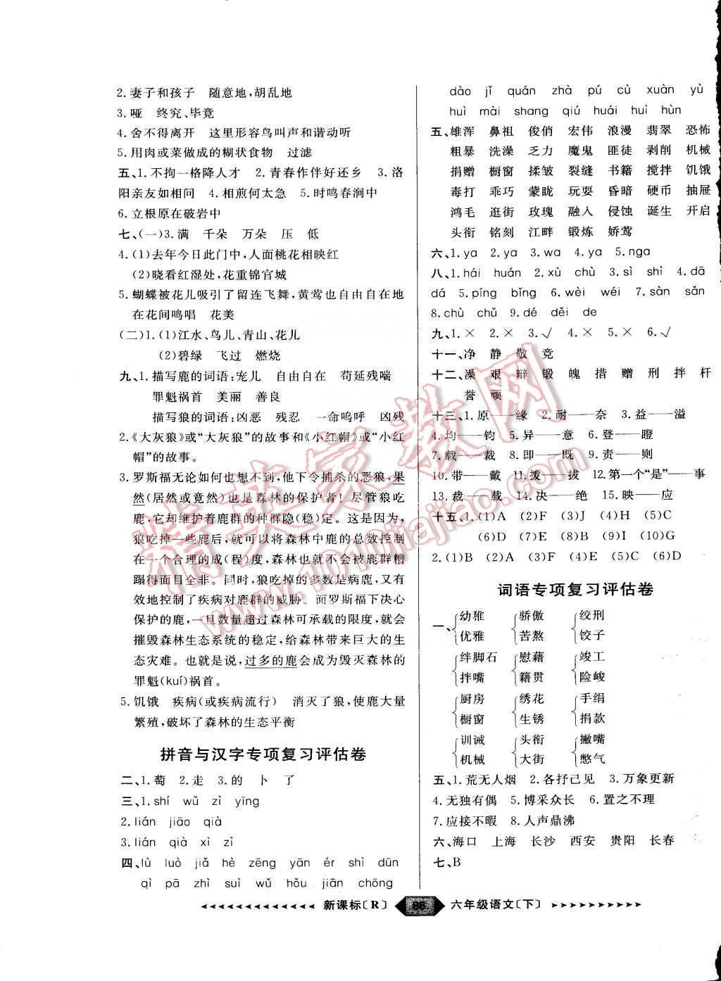 2015年陽光計劃第二步六年級語文下冊人教版 第5頁