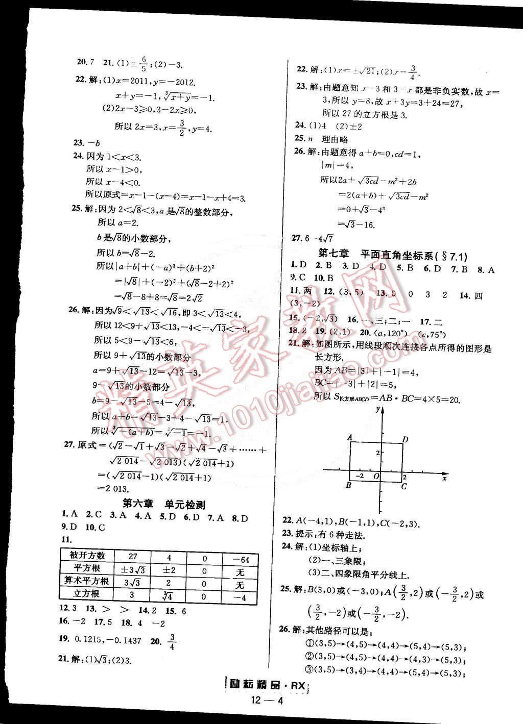 2015年勵耘書業(yè)勵耘活頁周周練七年級數(shù)學下冊人教版 第4頁