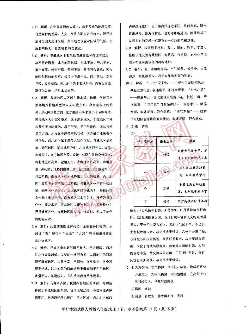 2015年學(xué)考2加1八年級地理下冊人教版 第17頁