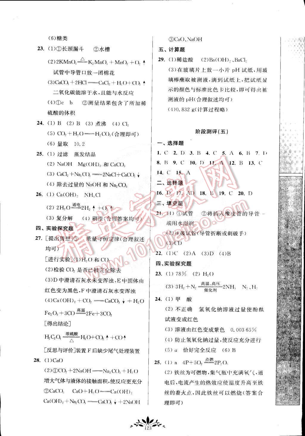 2015年新课程自主学习与测评九年级化学下册人教版 第15页