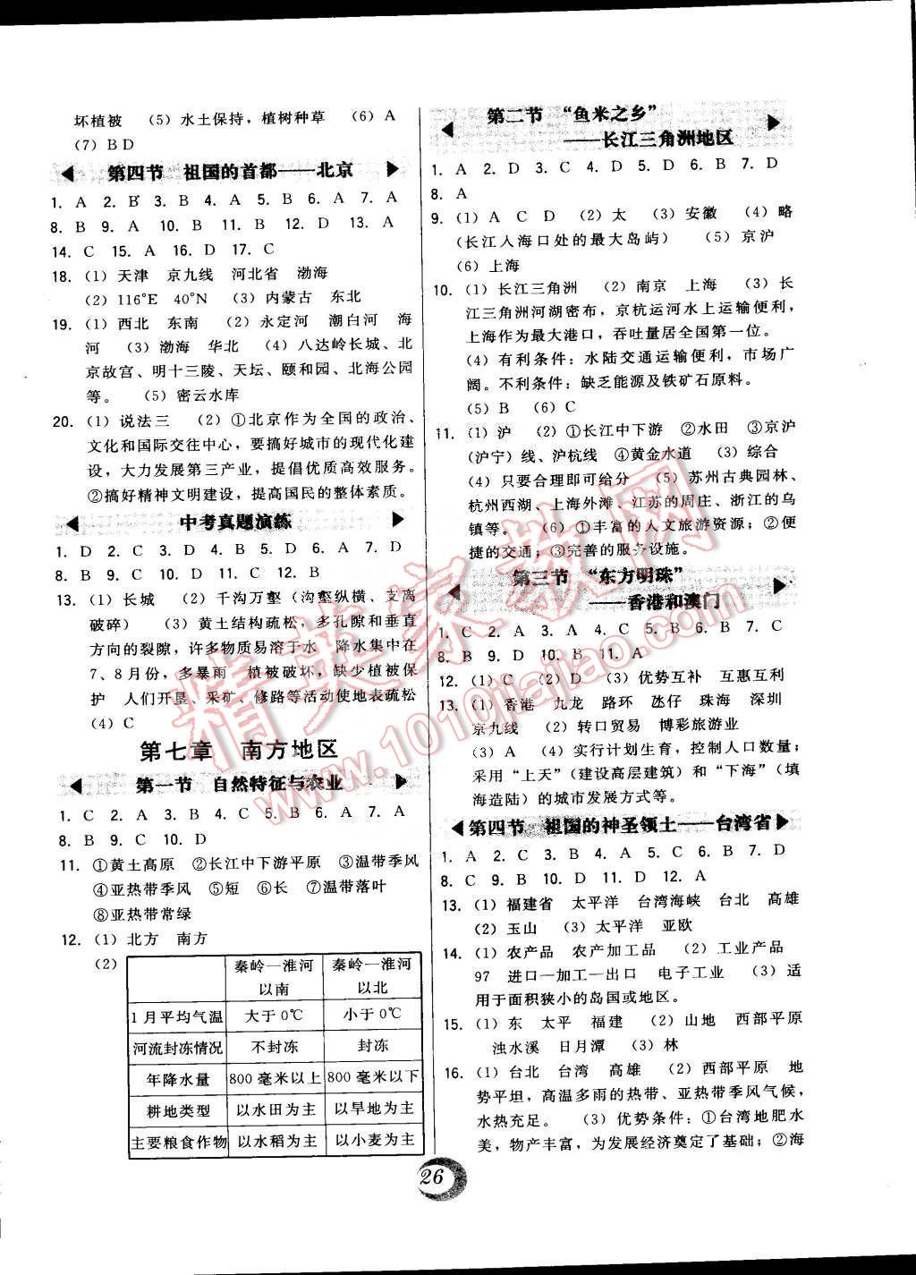 2015年北大綠卡八年級地理下冊人教版 第2頁