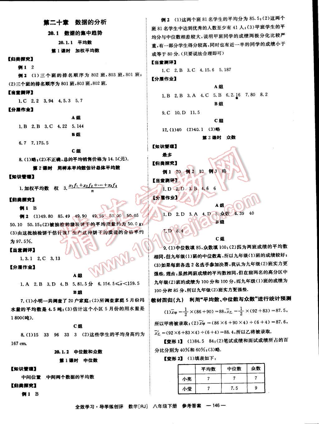 2015年全效學(xué)習(xí)八年級數(shù)學(xué)下冊人教版 第10頁