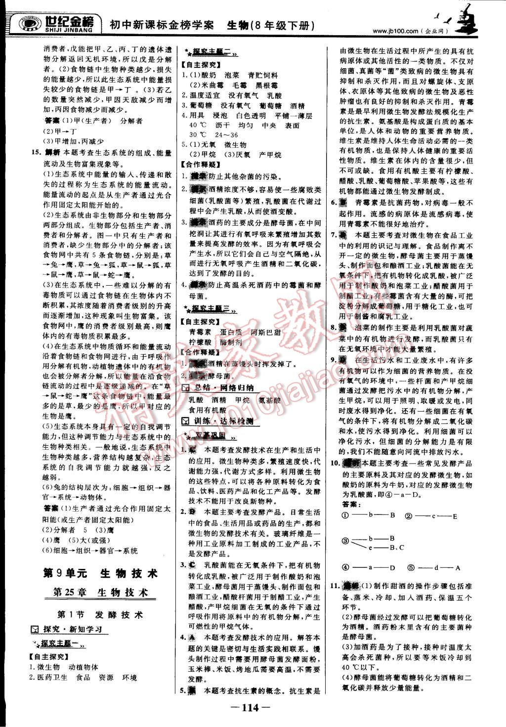 2015年世紀(jì)金榜金榜學(xué)案八年級(jí)生物下冊(cè)北師大版 第21頁