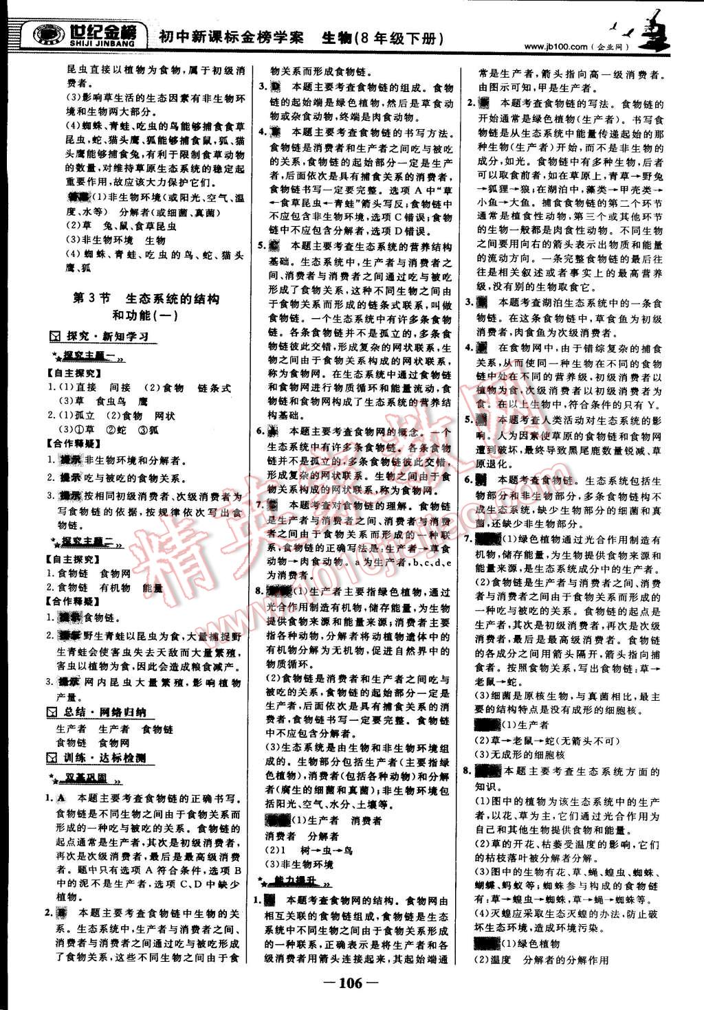 2015年世紀(jì)金榜金榜學(xué)案八年級(jí)生物下冊(cè)北師大版 第13頁(yè)