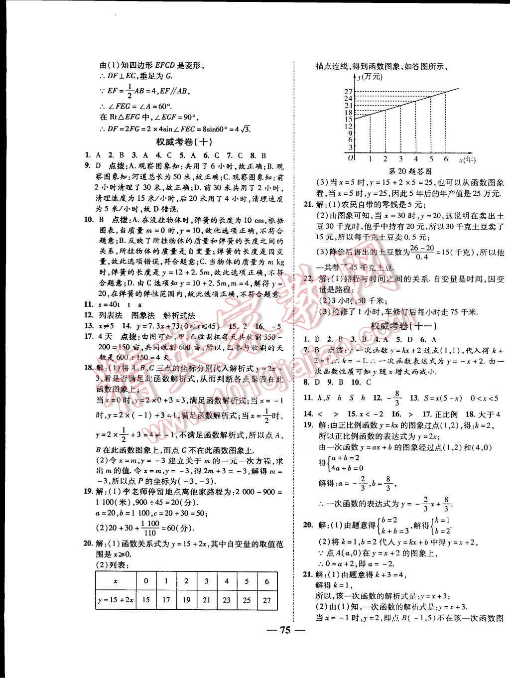 2015年权威考卷八年级数学下册人教版 第7页