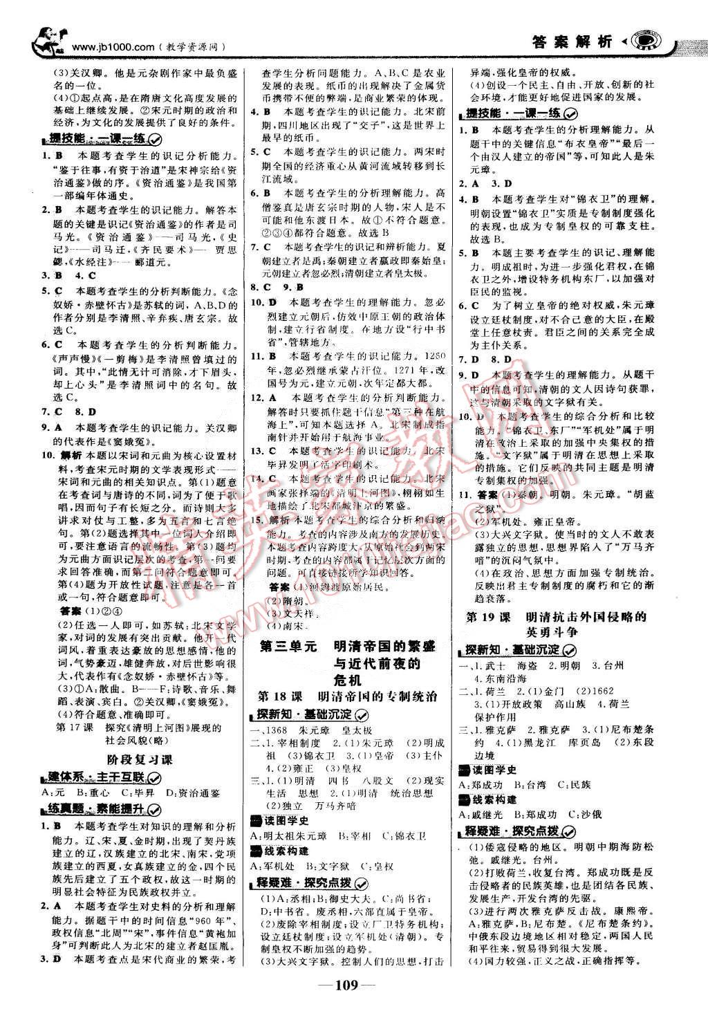 2015年世紀(jì)金榜金榜學(xué)案七年級(jí)歷史下冊(cè)北師大版 第8頁