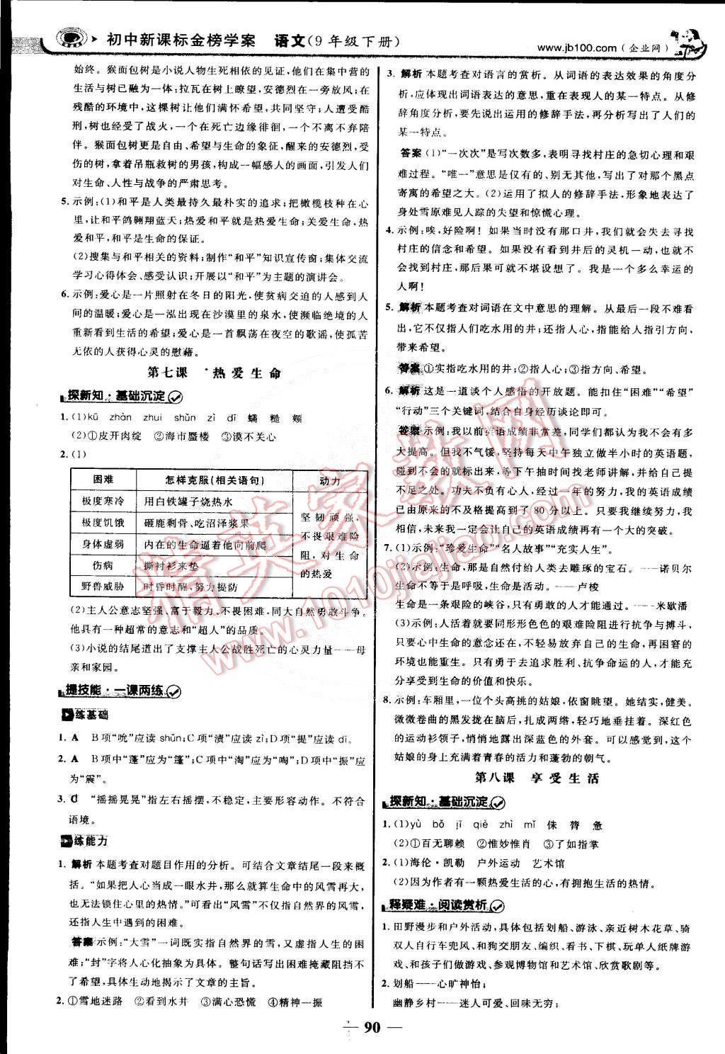 2015年世紀(jì)金榜金榜學(xué)案九年級(jí)語(yǔ)文下冊(cè)蘇教版 第5頁(yè)