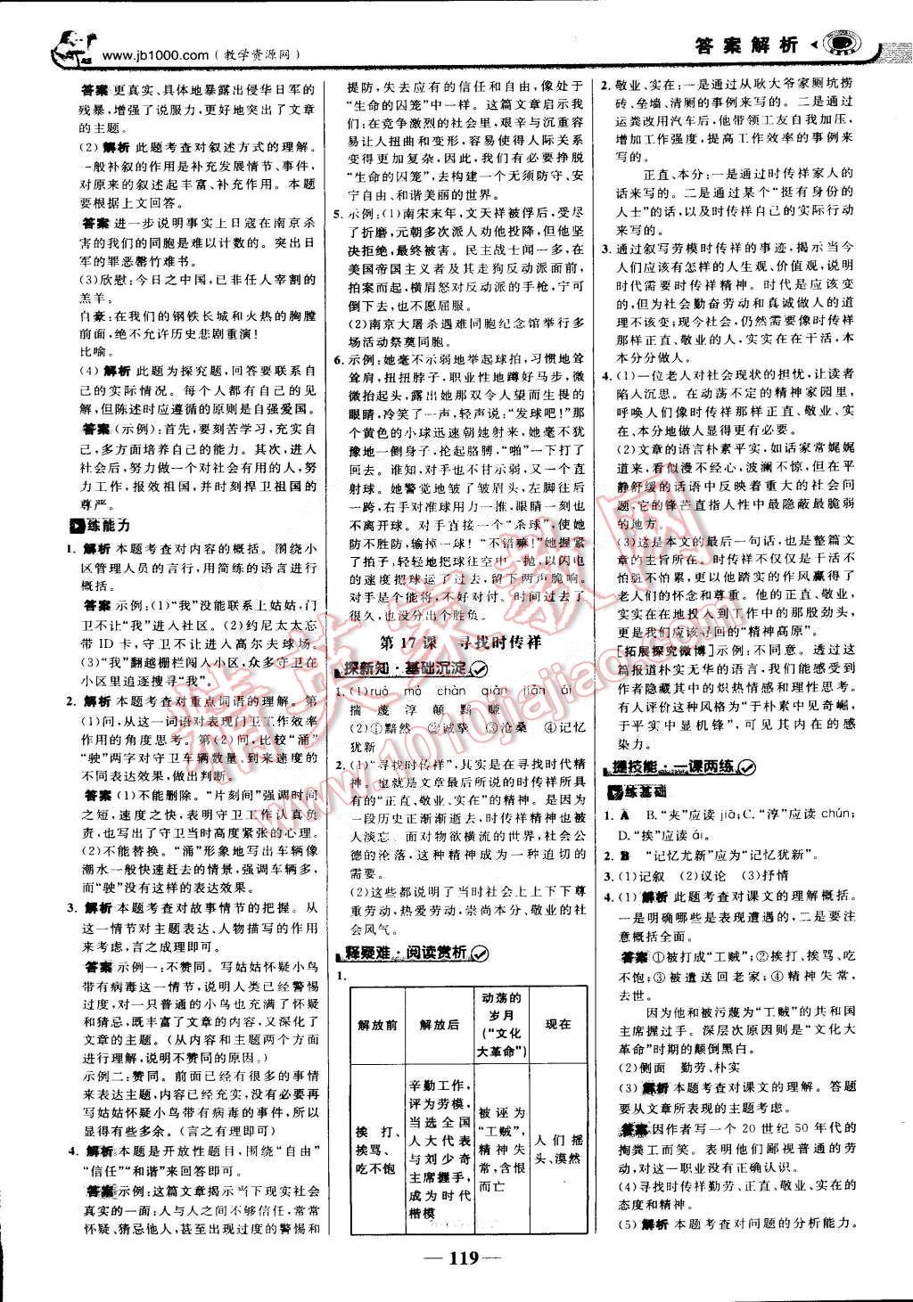 2015年世紀(jì)金榜金榜學(xué)案八年級(jí)語(yǔ)文下冊(cè)語(yǔ)文版 第10頁(yè)