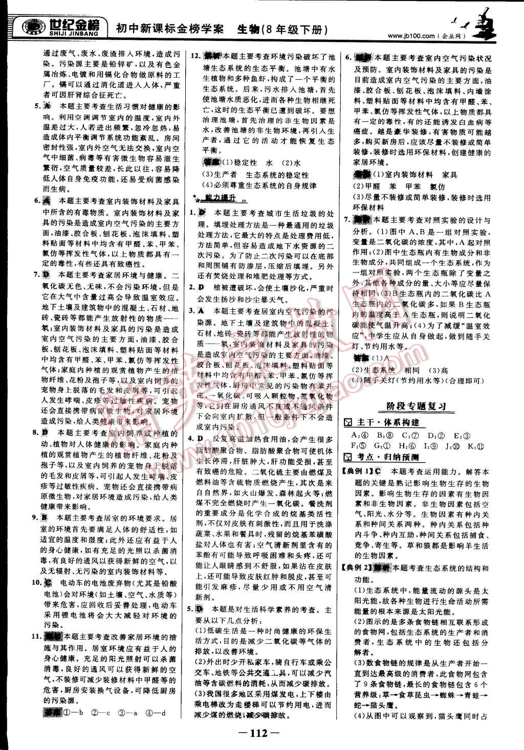 2015年世纪金榜金榜学案八年级生物下册北师大版 第19页