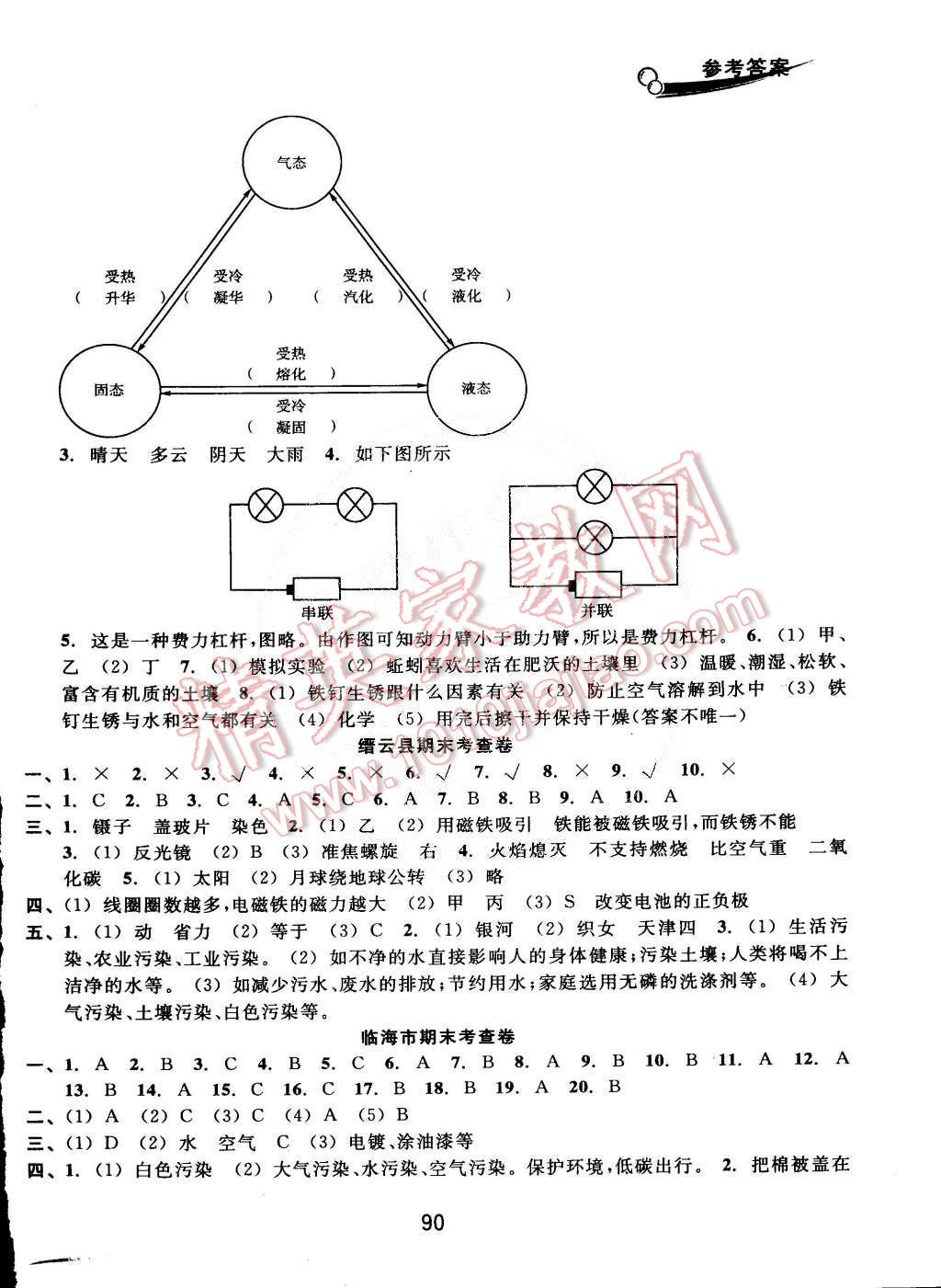 2015年各地期末名卷精選六年級(jí)科學(xué)下冊(cè)教科版 第6頁