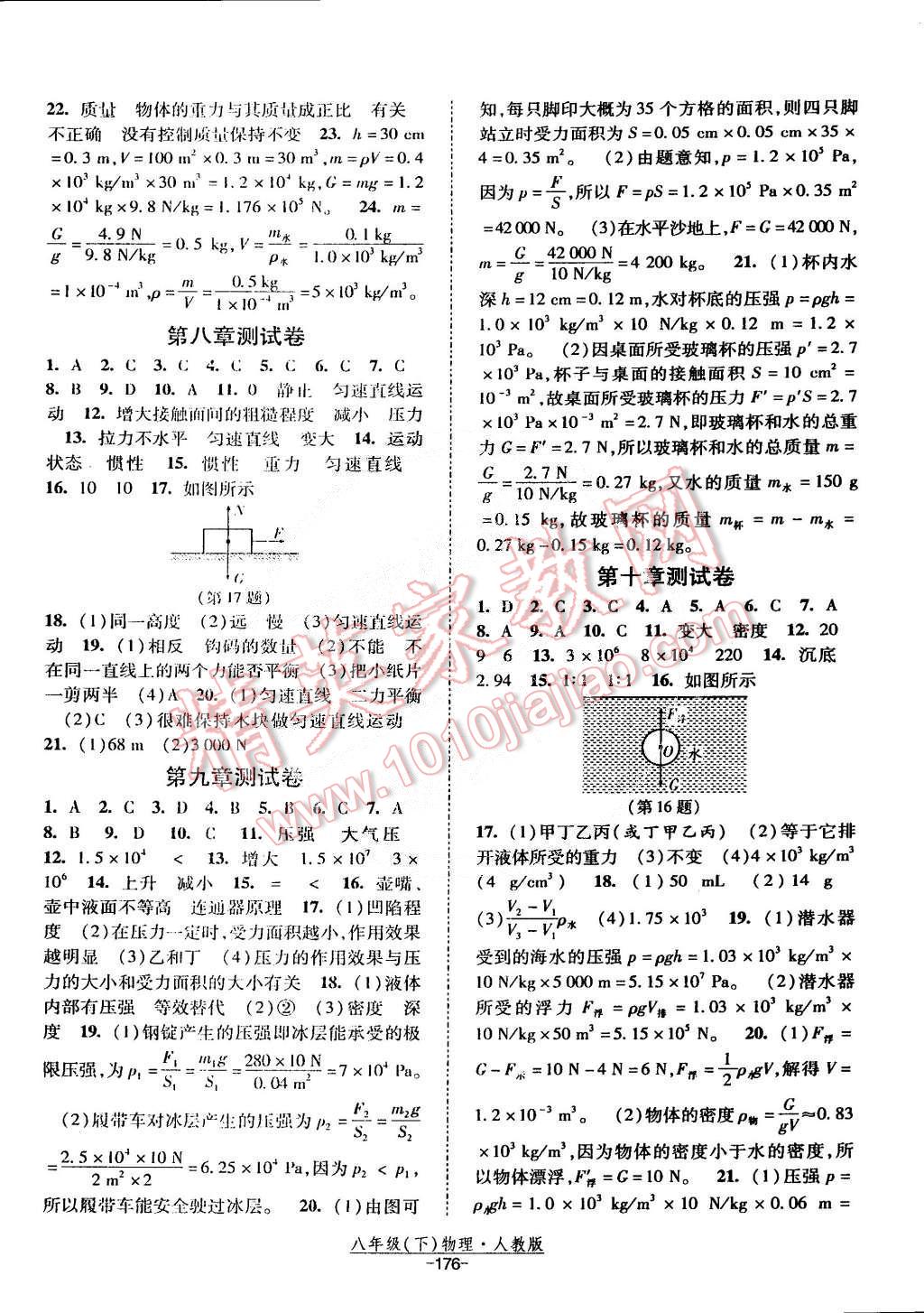 2015年经纶学典课时作业八年级物理下册人教版 第14页