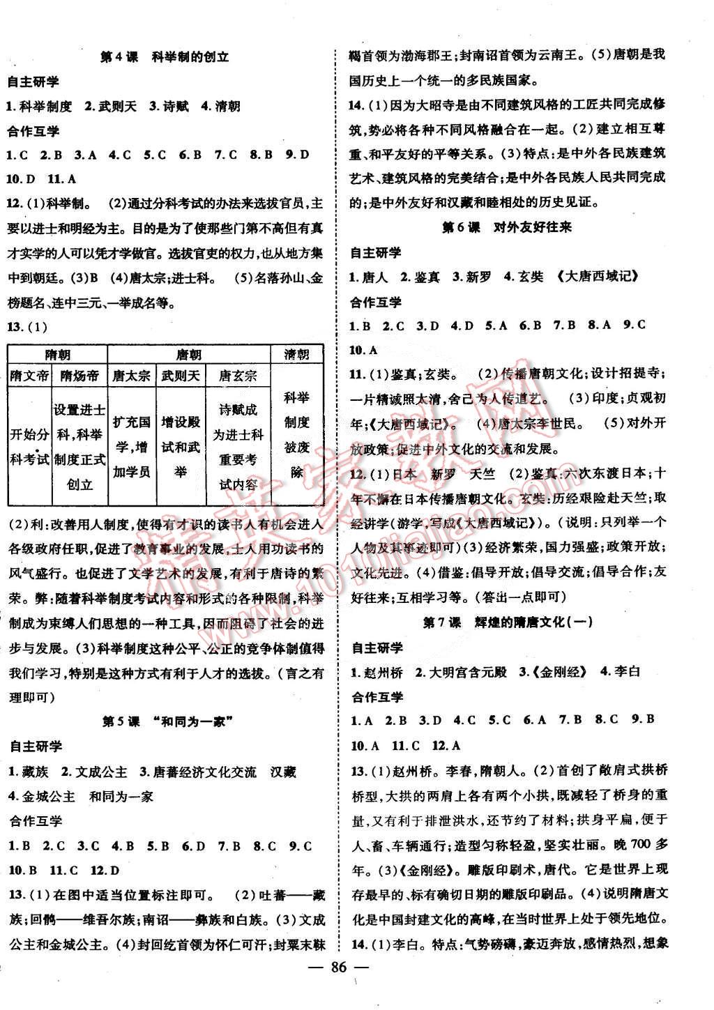 2015年名師學(xué)案七年級(jí)歷史下冊(cè)人教版 第2頁