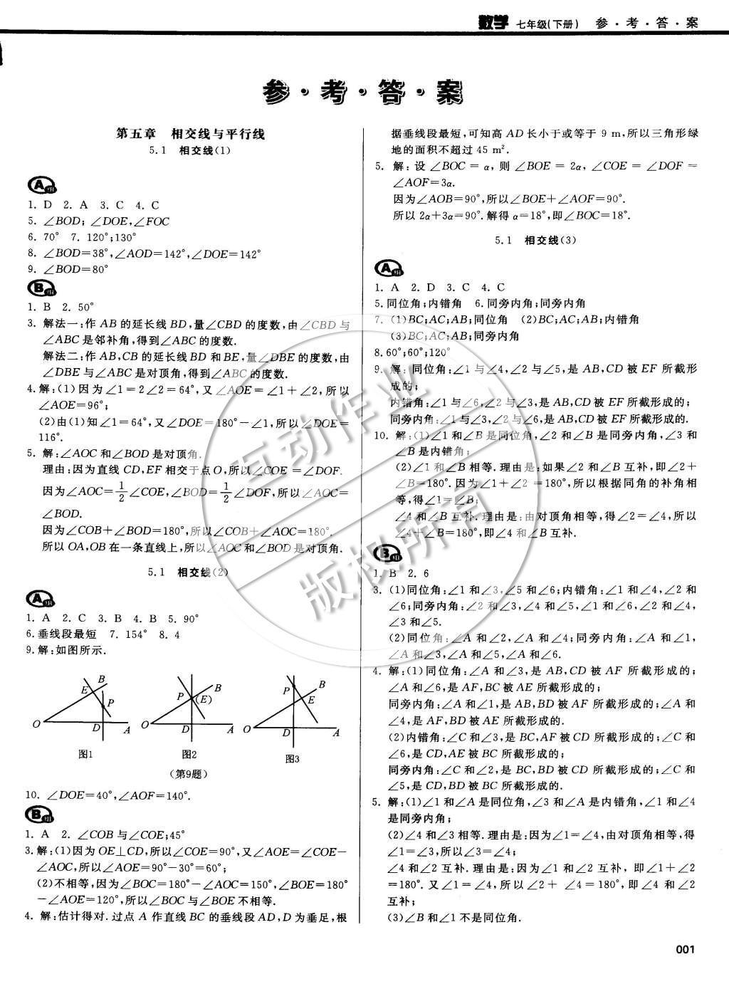 2015年学习质量监测七年级数学下册人教版 第65页