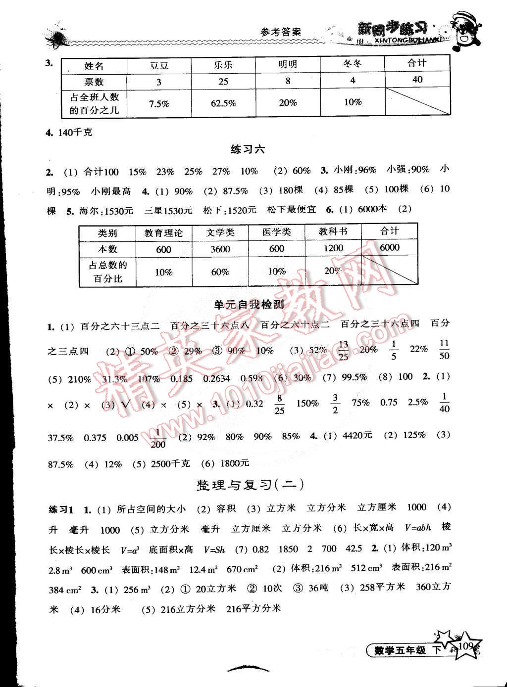 2015年教學(xué)練新同步練習(xí)五年級數(shù)學(xué)下冊北師大版 第9頁