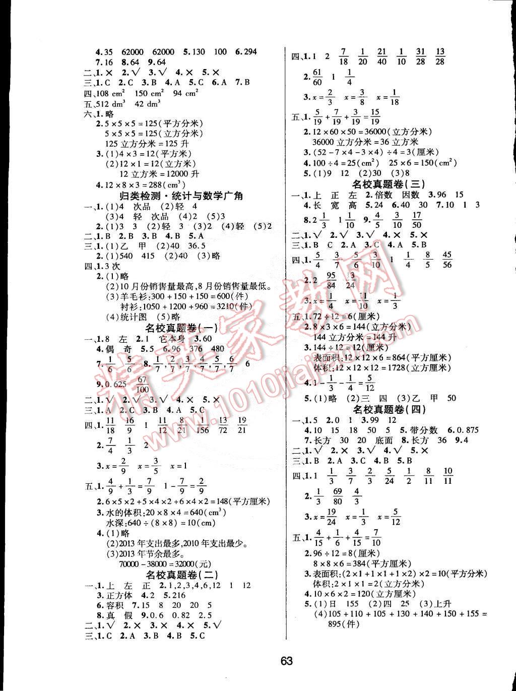 2015年期末大盤(pán)點(diǎn)五年級(jí)數(shù)學(xué)下冊(cè)人教版 第3頁(yè)