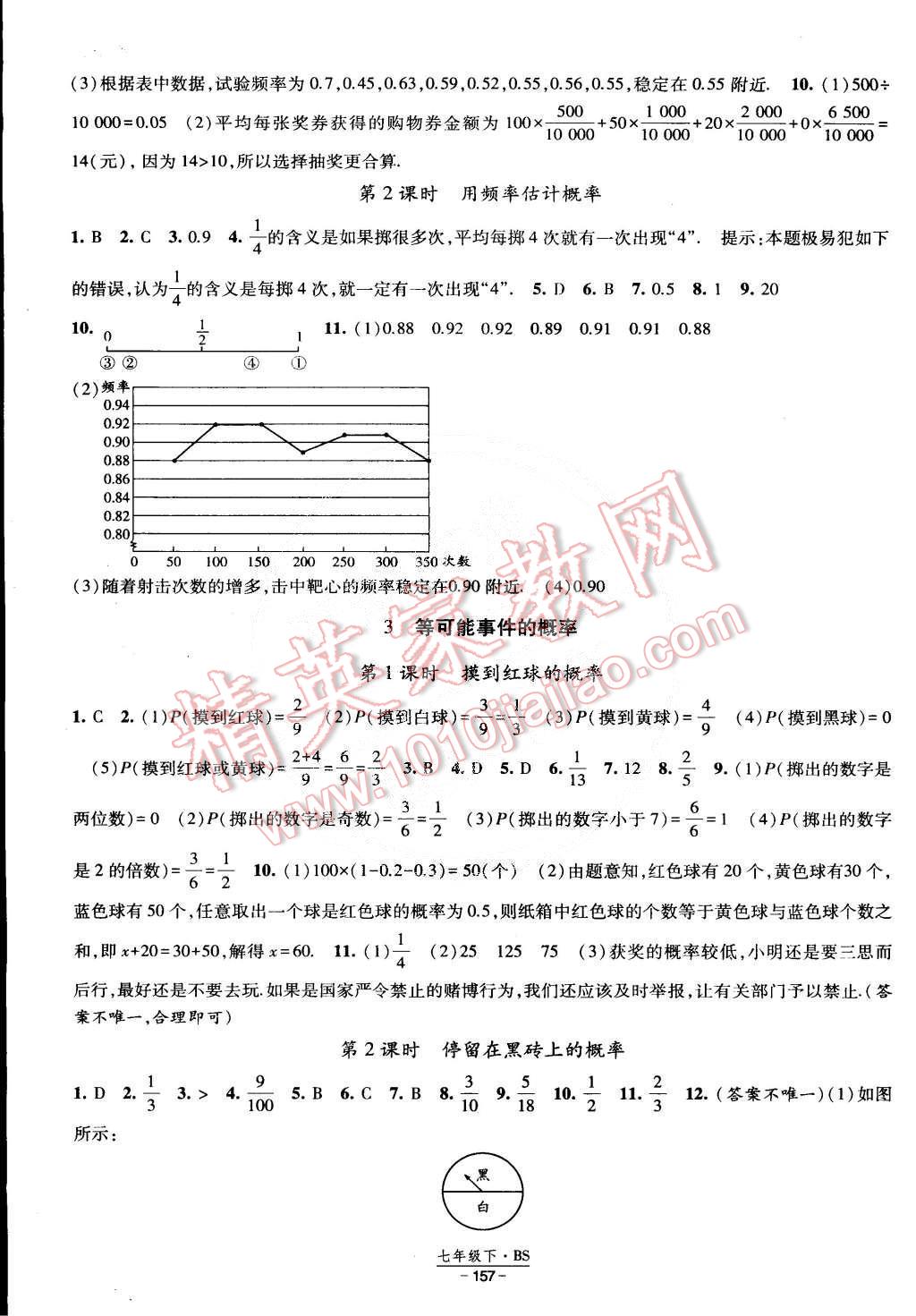 2015年經(jīng)綸學典課時作業(yè)七年級數(shù)學下冊北師大版 第19頁