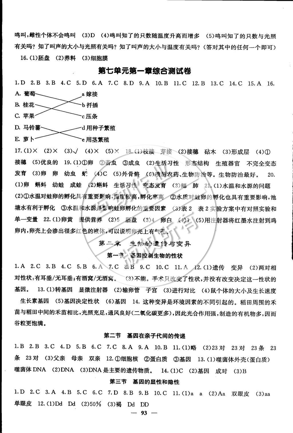 2015年名校課堂內(nèi)外八年級生物下冊人教版 第3頁