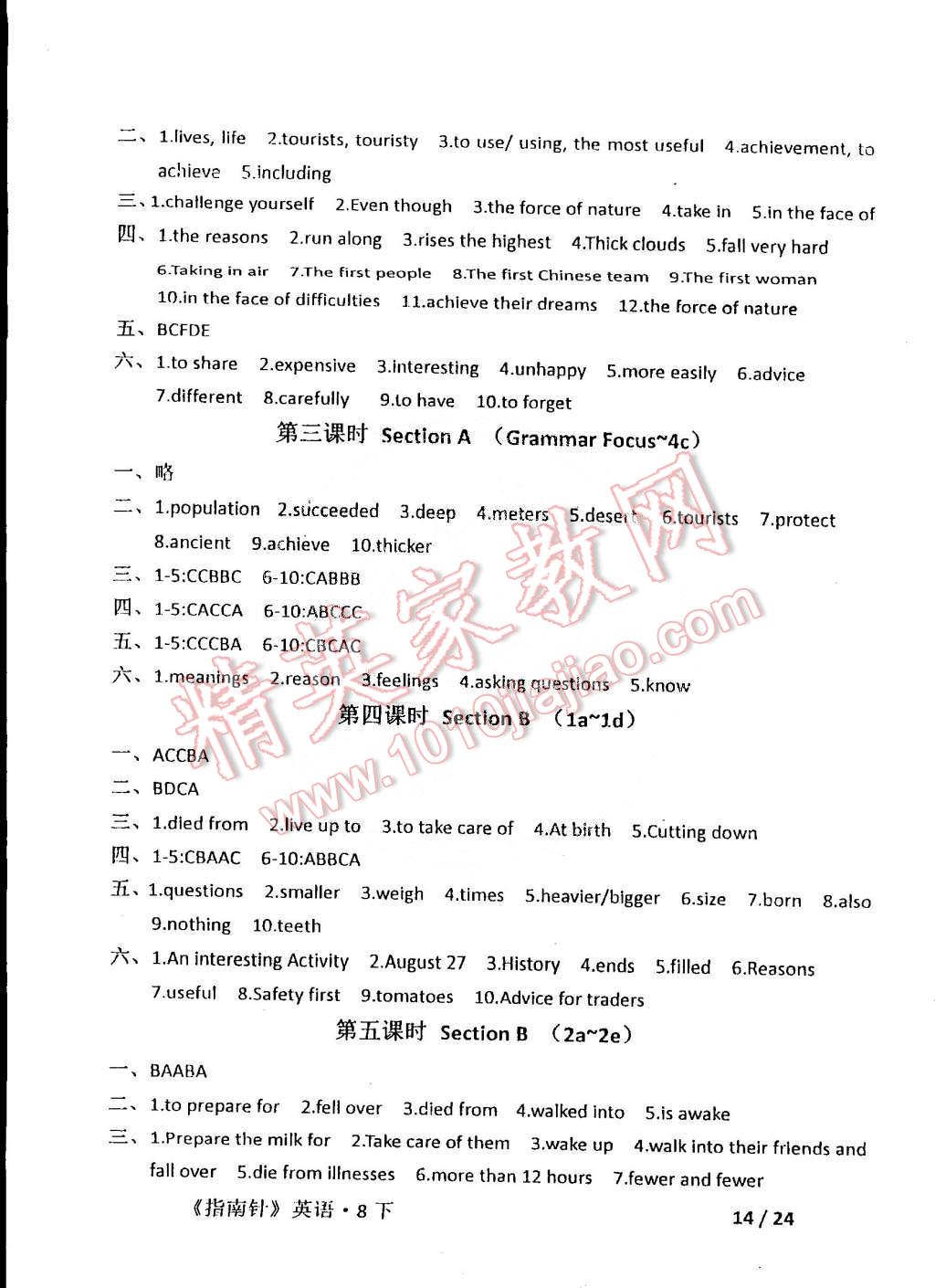 2015年指南針英語八年級下冊 第14頁