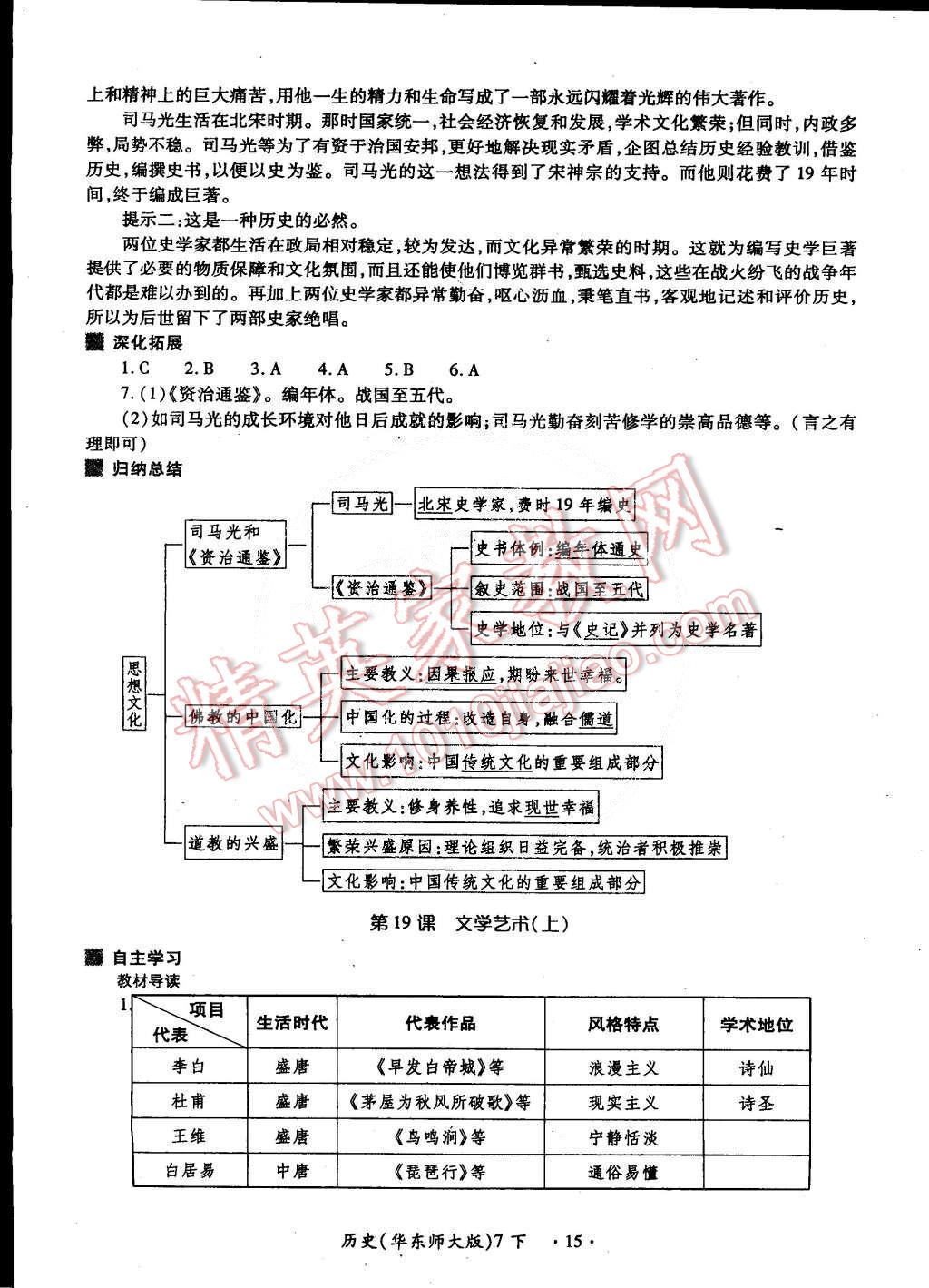 2015年一課一練創(chuàng)新練習(xí)七年級歷史下冊華師大版 第15頁