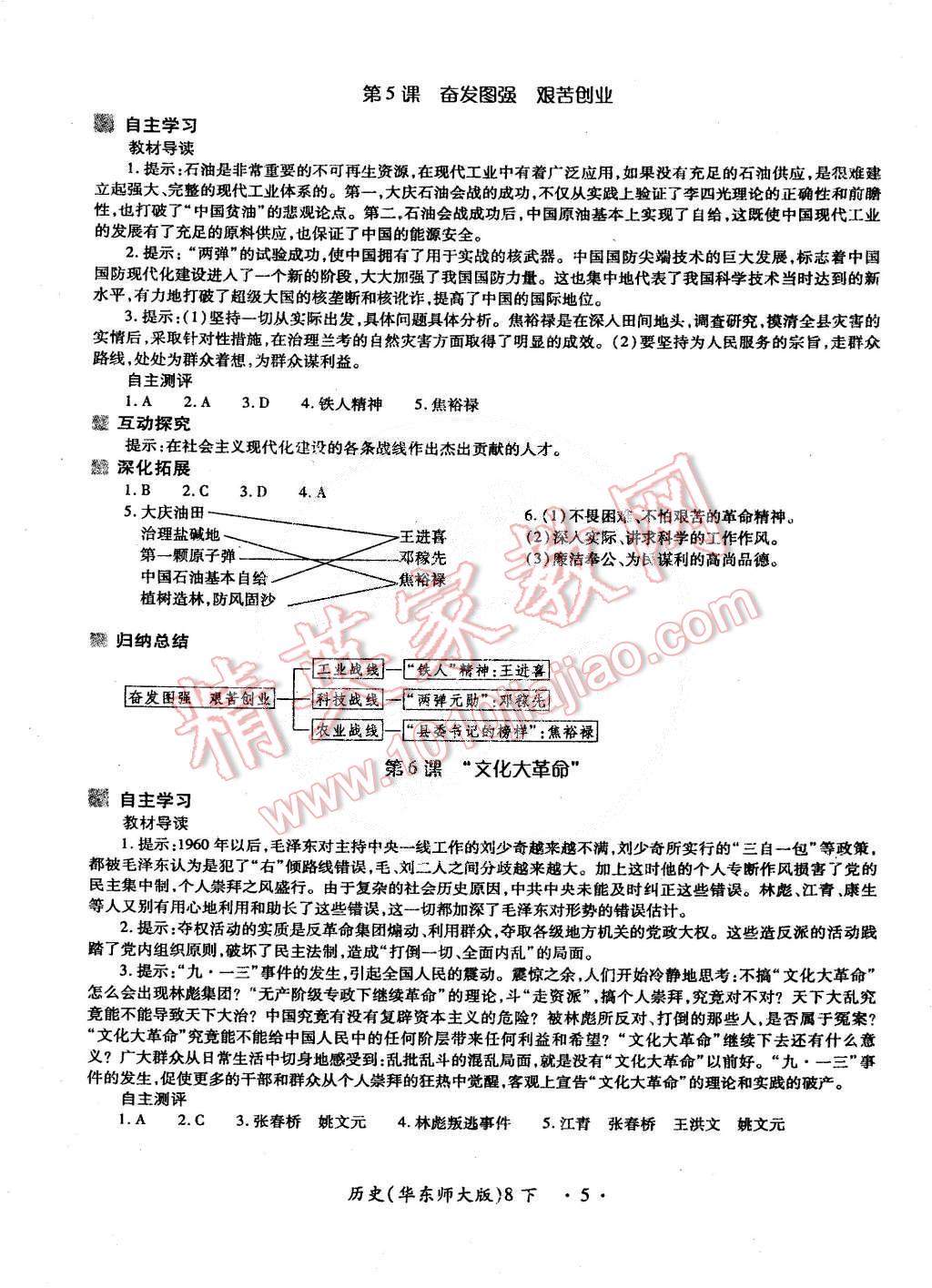 2015年一課一練創(chuàng)新練習八年級歷史下冊華師大版 第5頁