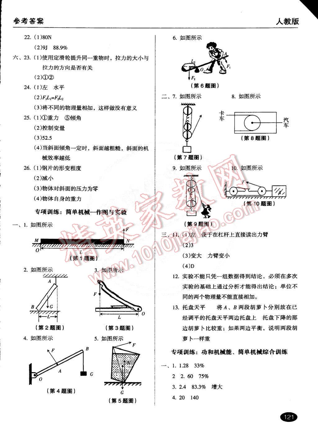 2015年全優(yōu)點(diǎn)練課計(jì)劃八年級物理下冊人教版 第18頁