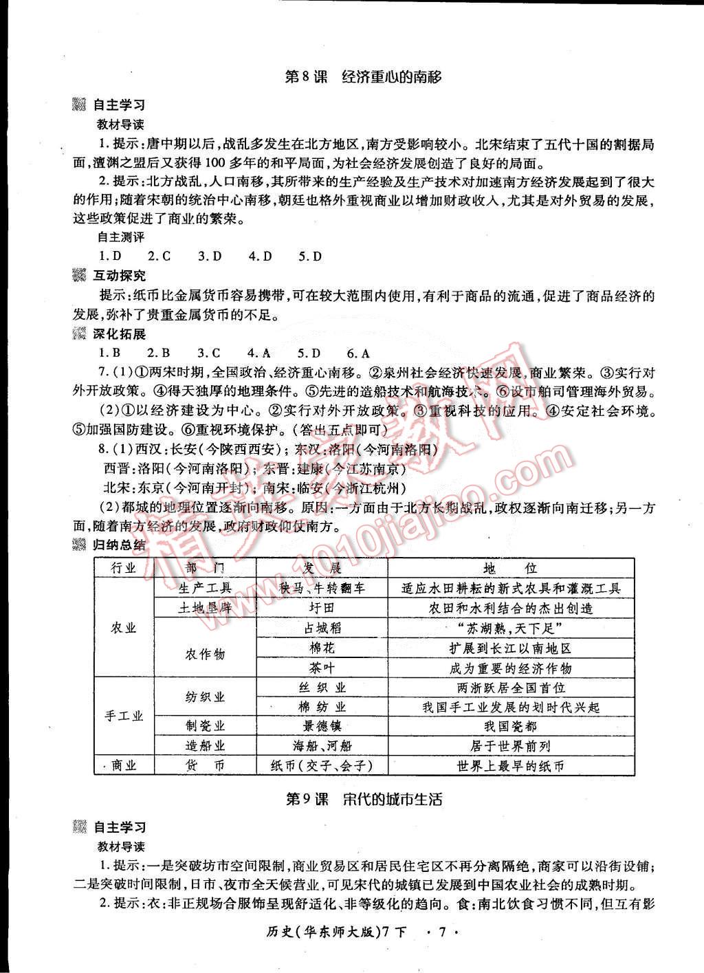 2015年一課一練創(chuàng)新練習(xí)七年級歷史下冊華師大版 第7頁