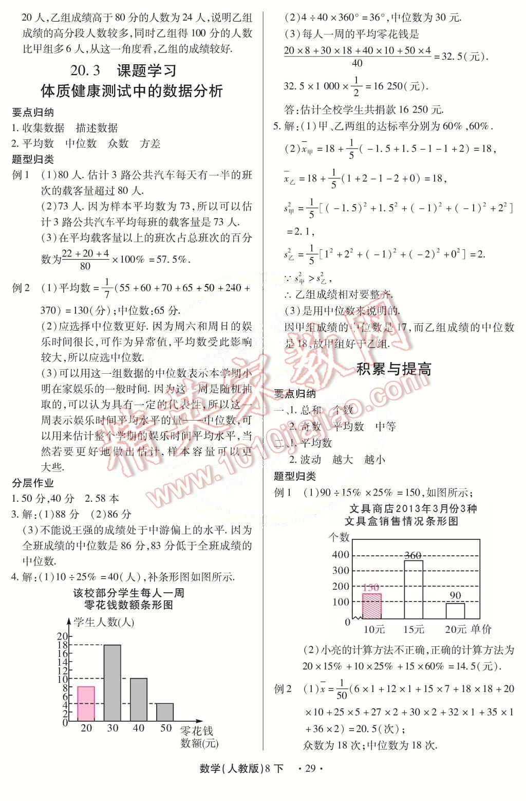 2015年一課一練創(chuàng)新練習(xí)八年級(jí)數(shù)學(xué)下冊(cè)人教版 第29頁