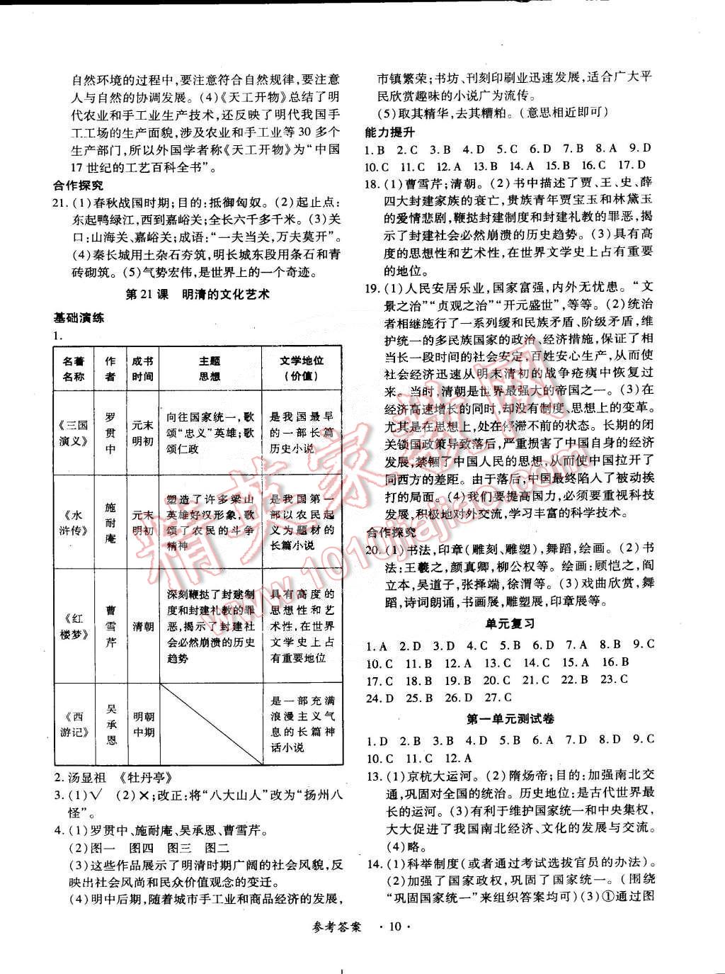 2015年一課一練創(chuàng)新練習(xí)七年級歷史下冊中華書局版 第10頁