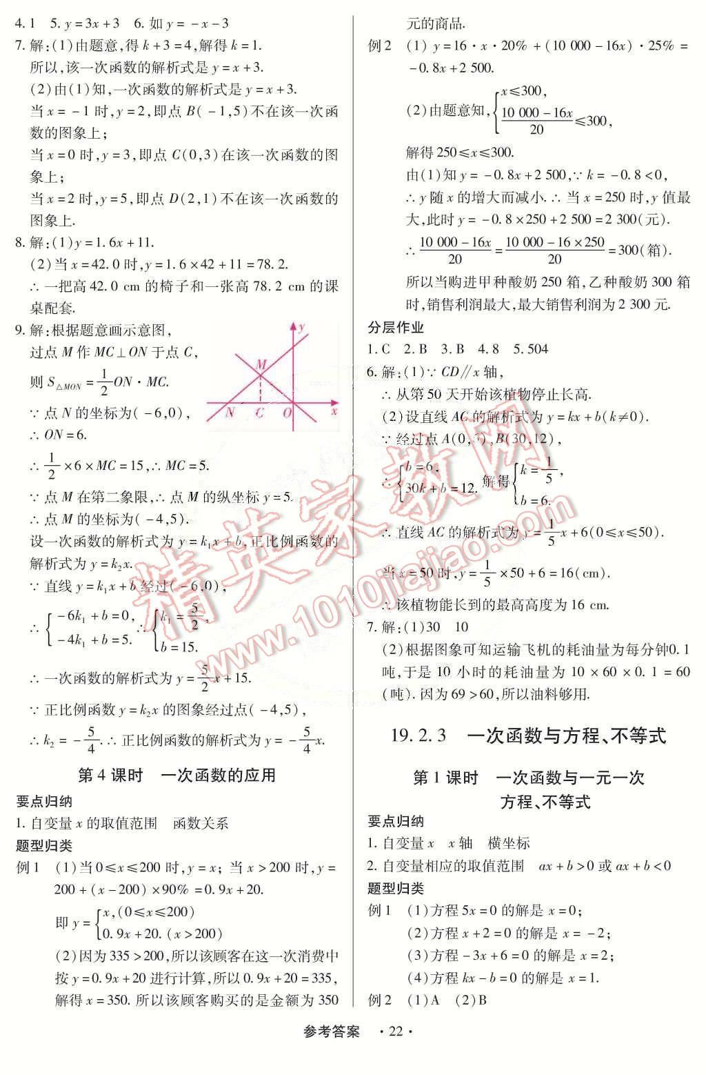 2015年一课一练创新练习八年级数学下册人教版 第22页