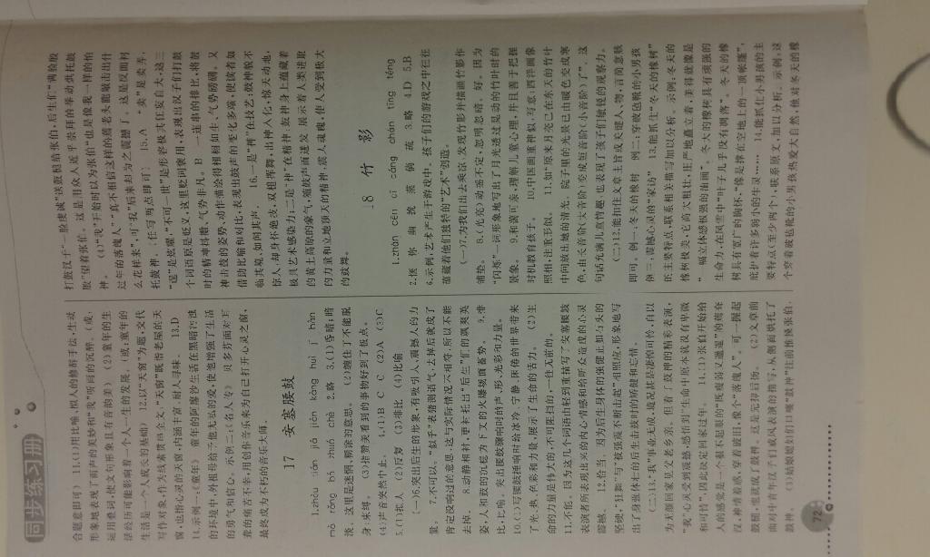 2015年同步练习册七年级语文下册人教版 第46页