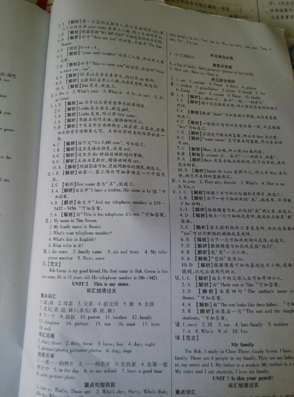 2015年金象教育U计划学期系统复习七年级英语人教版 第10页