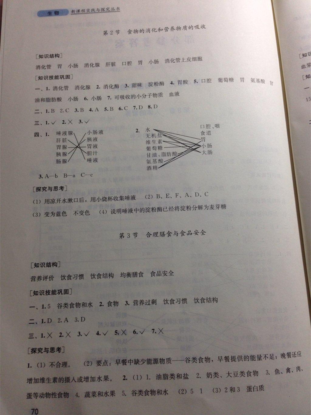 2015年新课程实践与探究丛书七年级生物下册北师大版 第2页