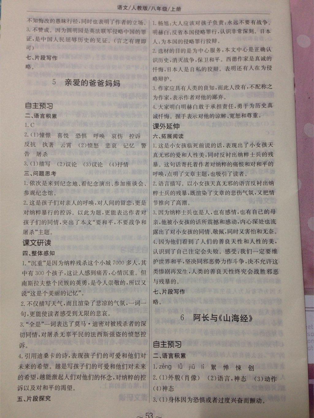 2014年新編基礎(chǔ)訓(xùn)練八年級語文上冊人教版 第5頁