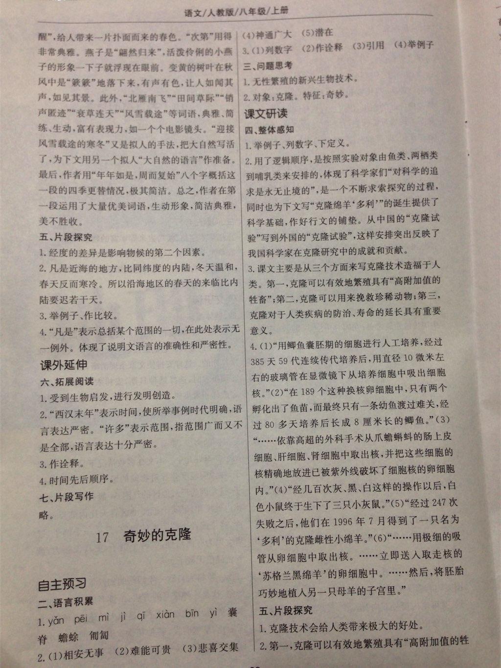 2014年新編基礎訓練八年級語文上冊人教版 第15頁