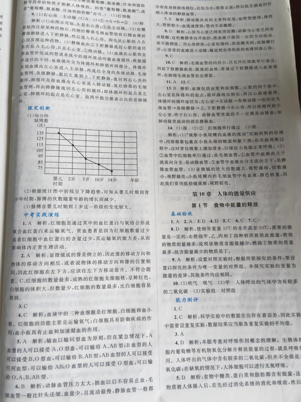 2014年课堂精练七年级生物下册北师大版 第5页