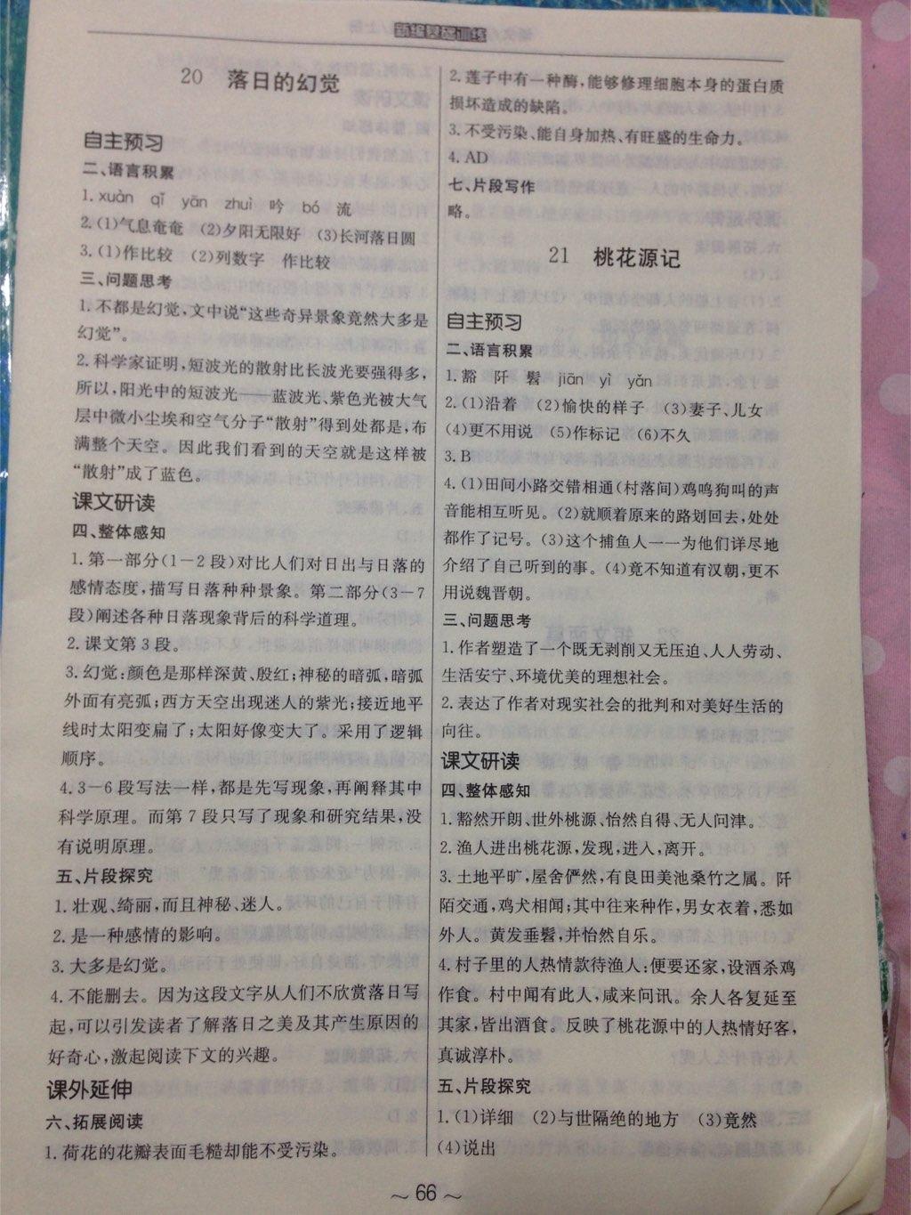 2014年新編基礎(chǔ)訓練八年級語文上冊人教版 第18頁