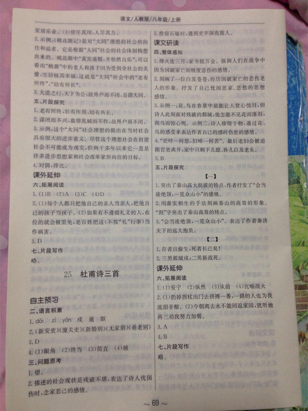 2014年新編基礎(chǔ)訓(xùn)練八年級(jí)語文上冊(cè)人教版 第21頁