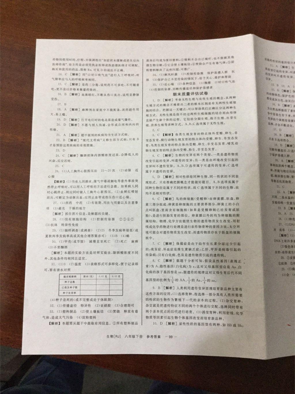 2015年全效學習八年級生物下冊人教版 第39頁