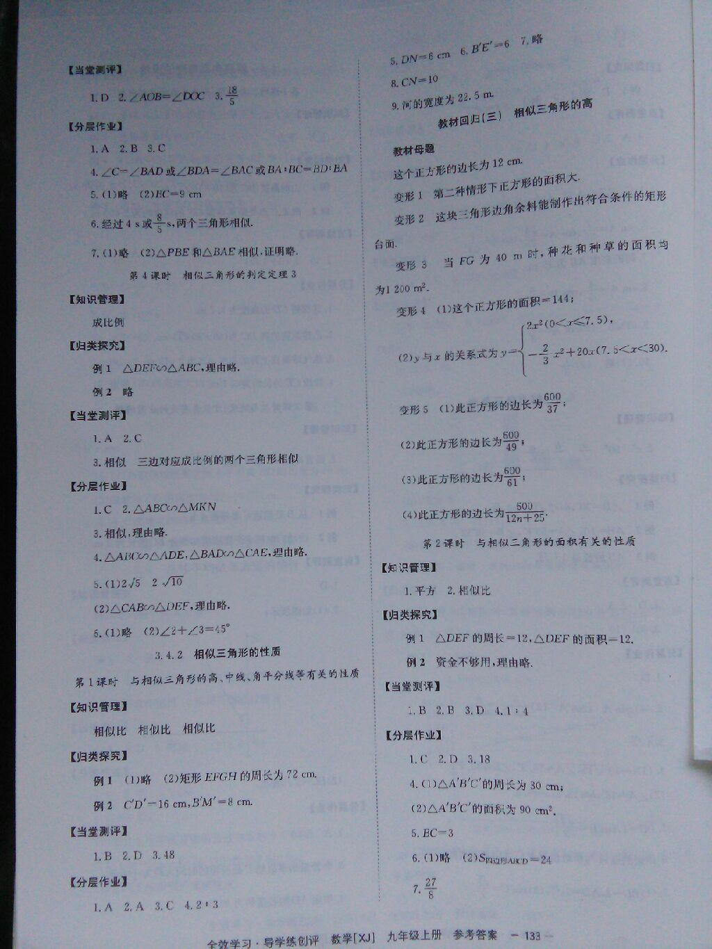 2014年全效學(xué)習(xí)九年級(jí)數(shù)學(xué)上冊湘教版 第9頁