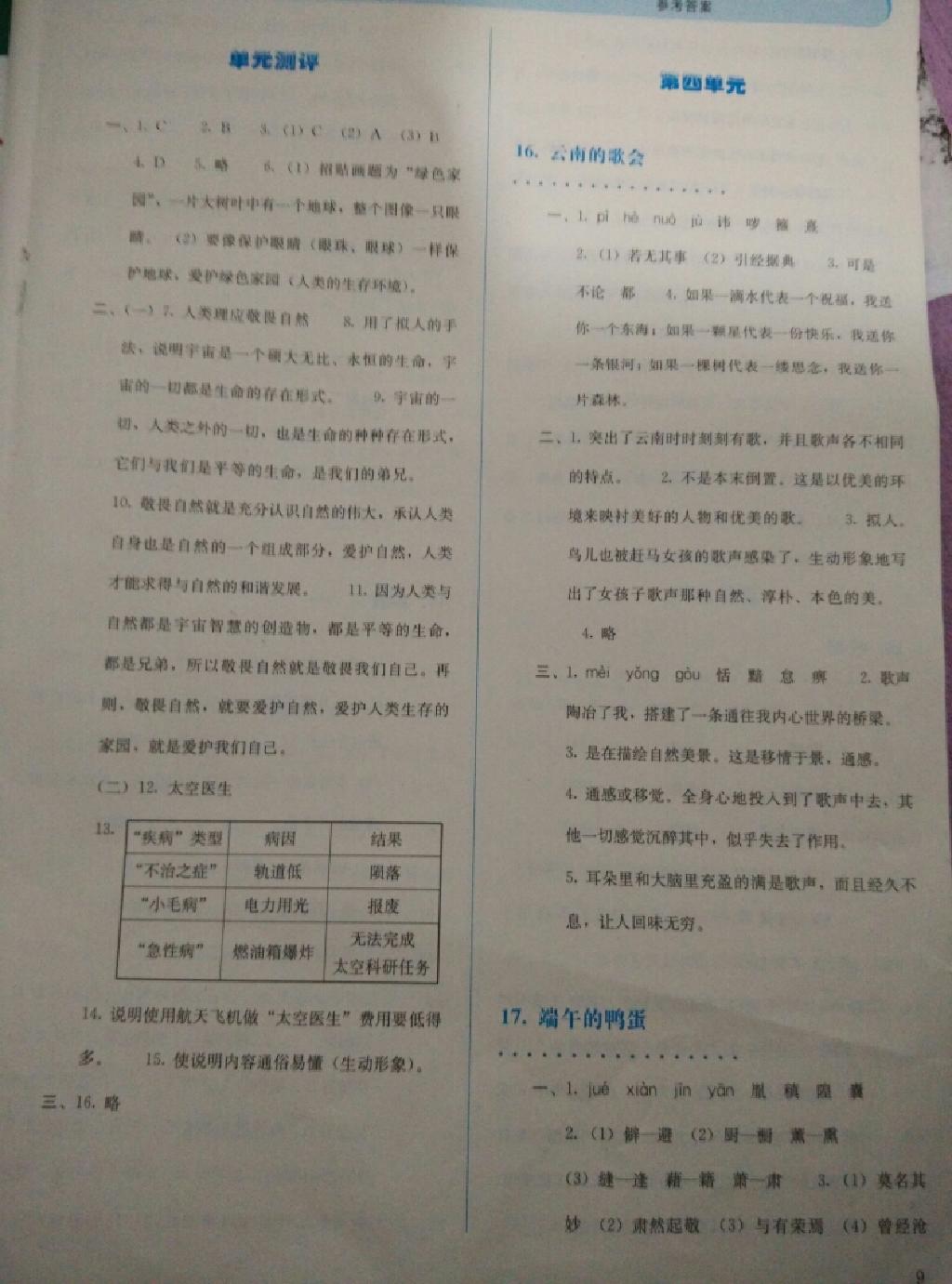 2015年人教金学典同步解析与测评八年级语文下册人教版 第70页