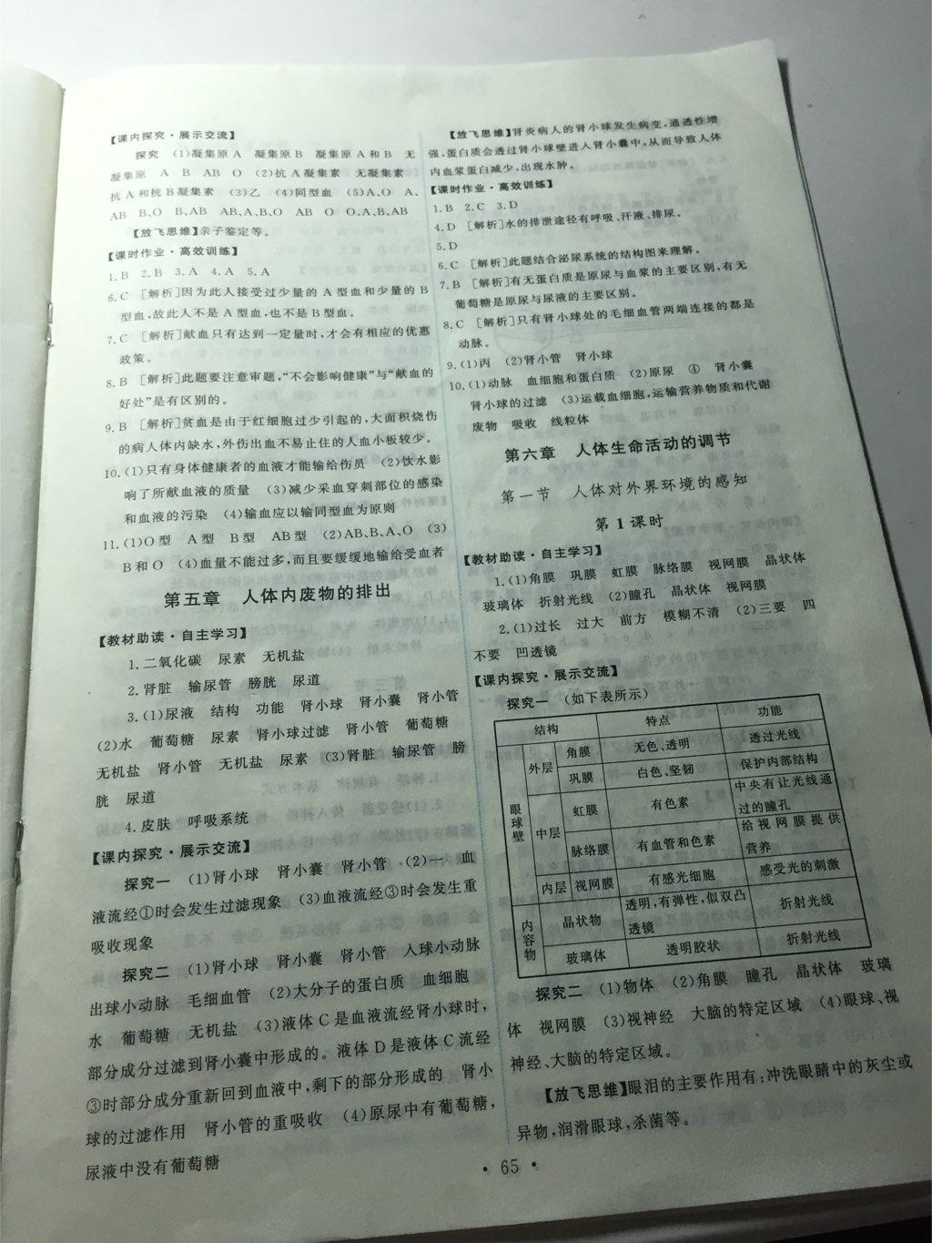 2015年能力培養(yǎng)與測(cè)試七年級(jí)生物學(xué)下冊(cè)人教版 第19頁(yè)