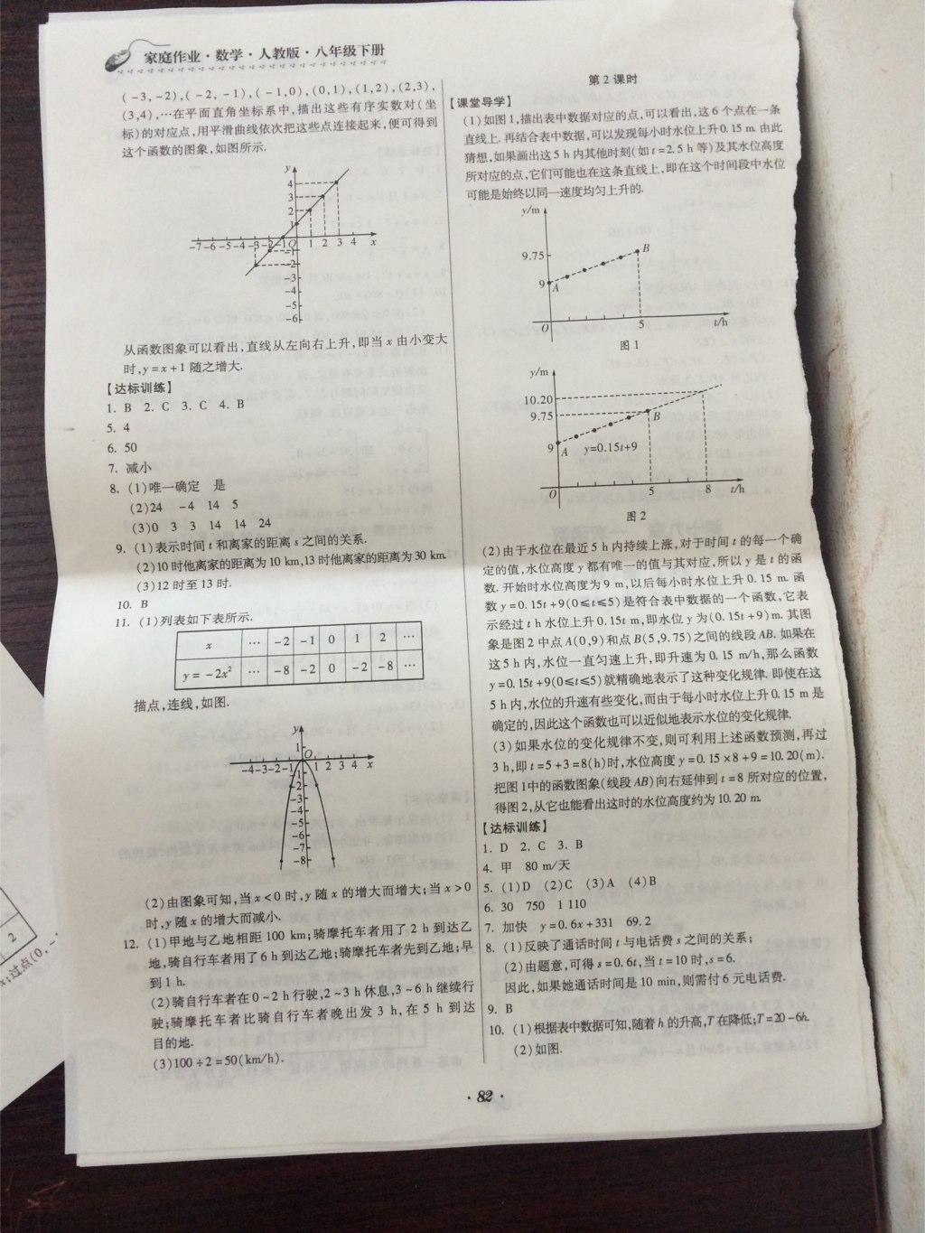 2015年家庭作業(yè)八年級(jí)數(shù)學(xué)下冊(cè)人教版 第11頁(yè)